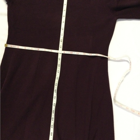 Jessica Howard Women's Long Sleeve Sweater Knit Dress in Color Wine Size Medium - Picture 9 of 10